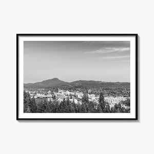Eugene Black and White Poster, Eugene Photography Print, Eugene Wall Photography, Eugene Travel, Eugene Map Poster