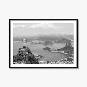 Brazil Landscape Photo Print: Black and White Travel Wall Art