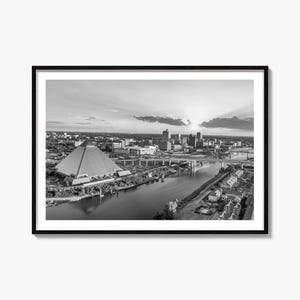 Memphis Black and White Photography Print: Cityscape Wall Art
