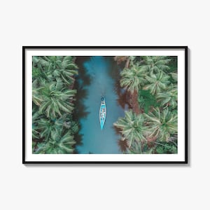 Kerala Landscape Photography Print: Tropical River Scene