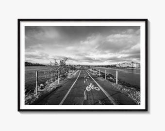 Marina Del Rey Black and White Art Print, Los Angeles Poster, California Wall Decor