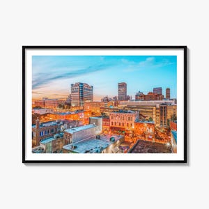 Memphis Skyline Photography Print: Colorful Cityscape Wall Art