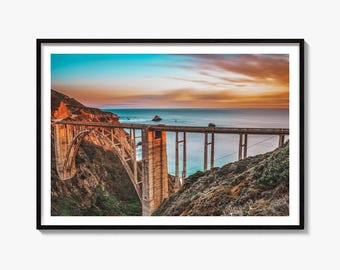 Bixby Bridge Fine Art Photo Print, Big Sur Poster, California Wall Decor