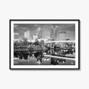 Arkansas Black and White Photography Print: Matted Landscape Poster