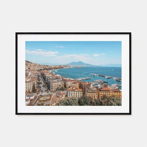 Impression horizontale d'affiche colorée de Naples, art photo de Naples, décoration murale de Naples, impression de voyage de Naples, affiche de plan de rue de Naples, plan de ville