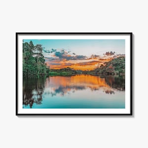 Guyana Landscape Photography Print: Colorful Sunset Wall Art