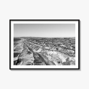 Encinitas Black and White Poster, Encinitas Photography Print, Encinitas Photography, Encinitas Travel, Map Poster