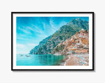 Positano Fine Art Photography Print, Amalfi Coast Poster, Campania Wall Art, Italy Decor