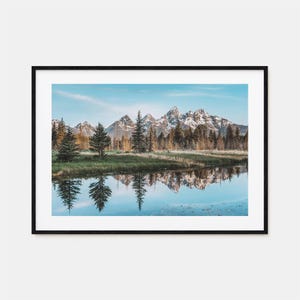 Grand Teton National Park Bunt Posterdruck Horizontal, Fotowandkunst, Wanddekoration, Reisedruck, Straßenkarte Poster, Stadtplan
