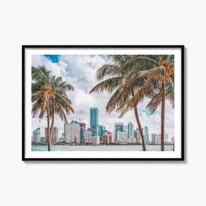 Miami Poster Print, Miami Photo Wall Art, Miami Wall Decor, Miami Travel Print, Miami Street Map Poster, City Map