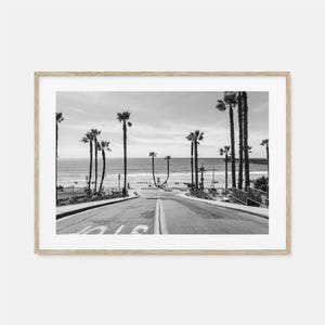 カリフォルニア写真ポスタープリント 横向き No 1、カリフォルニア白黒壁アート、壁写真、カリフォルニア旅行、地図ポスター
