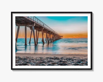Hermosa Beach Kunstdruck, Wanddekoration aus Los Angeles, Kalifornien