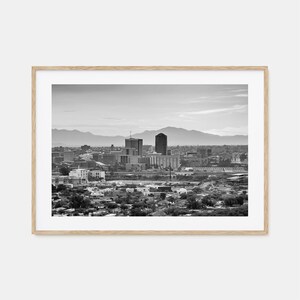 Tucson Foto Poster Druck Horizontal, Tucson Schwarzweiß Wandkunst, Tucson Wand Fotografie, Tucson Reise, Tucson Karte Poster