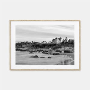 Cape Cod Foto Poster Druck Horizontal, Cape Cod Schwarz Weiß Wandkunst, Cape Cod Fotografie, Cape Cod Reise, Kartenplakat