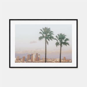 南カリフォルニアのカラフルなポスタープリント横向き、南カリフォルニアの写真アート、壁の装飾、旅行プリント、ストリートマップポスター、市街地図
