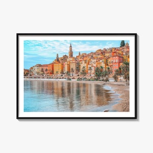 Nice Fine Art Photography Print, Menton Poster, French Riviera Wall Art, France Decor