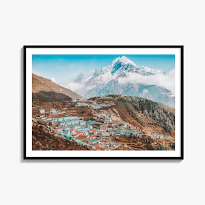 Namche Bazar Fine Art Fotodruck, Khumbu, Himalaya Nepal Wanddekoration