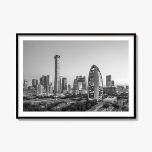 Beijing Black and White Photography Print: Cityscape Wall Art