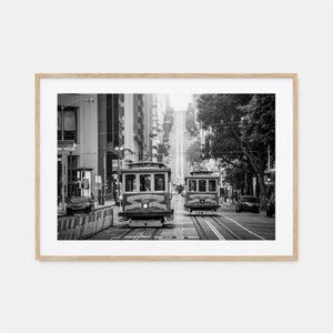 San Francisco Foto Poster Druck Horizontal Nr. 2, San Francisco Schwarzweiß Kunst, Wand Fotografie, Reise, San Francisco Karte Poster