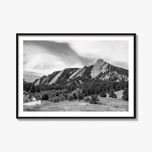 Boulder Colorado Black and White Landscape Photo Print
