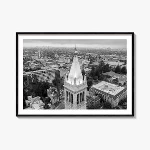 Berkeley Black and White Fine Art Fotografie, Campanile Poster, Kalifornien Wandkunst