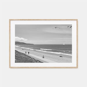 Impression d'affiches photo de Redondo Beach, impression d'art noir et blanc de Redondo Beach, photographie de Redondo Beach, voyage, affiche de carte