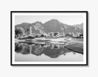 Indian Wells Black and White Fine Art Photo Print, Palm Springs Poster, California Decor