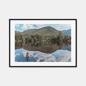 Adirondack Mountains kleurrijke poster print horizontaal, Adirondack Mountains fotokunst, wanddecoratie, reizen print, stratenplan poster, stadsplattegrond