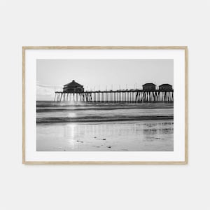 Poster photo d'Orange County, impression horizontale, oeuvre d'art en noir et blanc d'Orange County, photographie d'Orange County, voyage, poster de carte