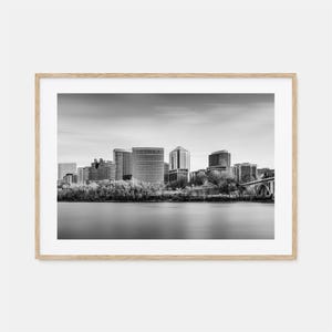Virginia Photo Poster Print Horizontal, Virginia Black and White Wall Art, Virginia Photography, Virginia Travel, Map Poster