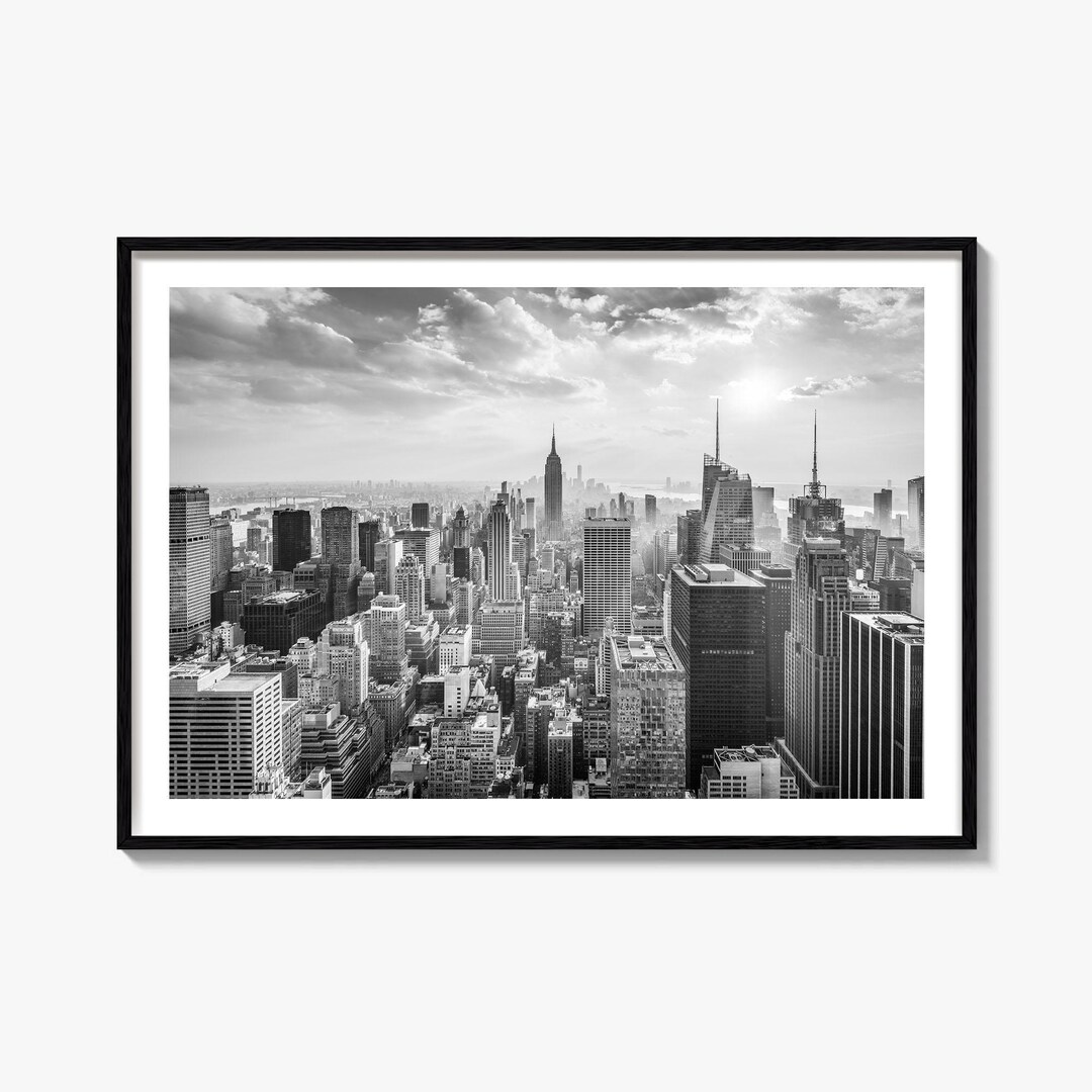 New York City Skyline Black and White Fine Art Photography Print ...