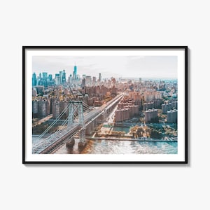 Williamsburg Bridge Photography Print: New York City Skyline Wall Art