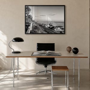 Schwarz-Weiß-Kunstdruck „Santa Monica“, Poster „Pacific Coast Highway“, Kalifornien Bild 5