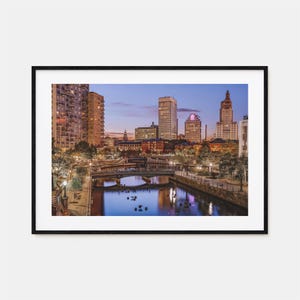 Impression horizontale d'affiche colorée de Rhode Island, art mural de photo de Rhode Island, décoration, impression de voyage, affiche de carte de rue de Rhode Island, plan de ville