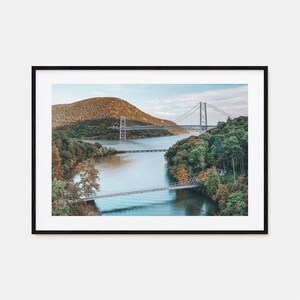 Hudson Valley kleurrijke posterprint horizontaal, Hudson Valley fotomuurkunst, Hudson Valley decor, reizen print, stratenplan poster, stadsplattegrond