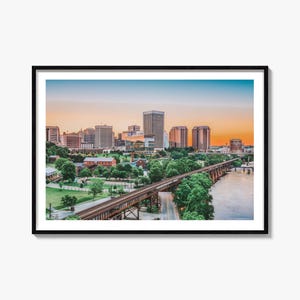 Richmond Skyline Photography Print: Colorful Cityscape Wall Art