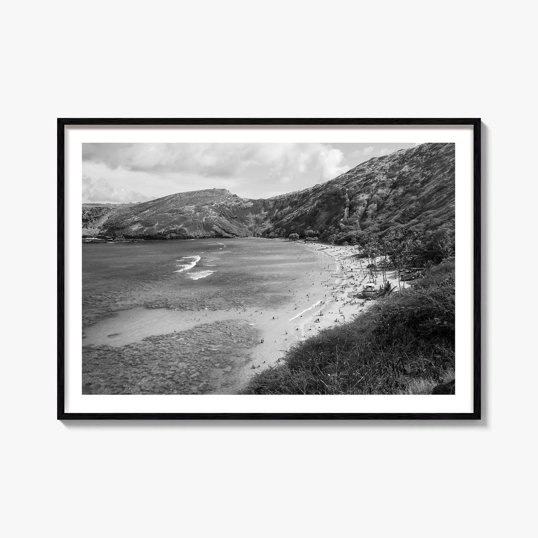 Oahu Black and White Poster, O‘ahu Photography Print, Oahu Wall ...