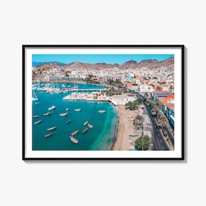 Impresión de fotografía de bellas artes de Cabo Verde, cartel de Mindelo, arte de la pared de Sao Vicente, decoración de Laginha