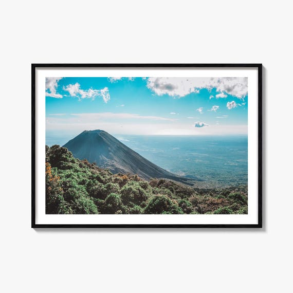 Izalco Volcano Fine Art Photography Print, Cerro Verde Poster, El