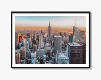 NYC Skyline Fine Art fototryck, Manhattan, Empire State Building poster