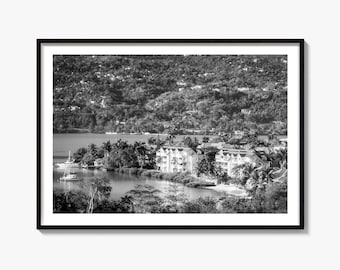 Montego Bay Black and White Fine Art Photography Print, Jamaica Poster, Caribbean Wall Art