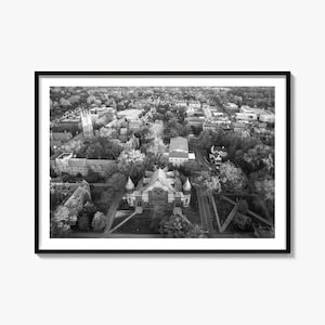 Princeton Black and White Poster, Princeton Photography Print, Princeton Photography, Princeton Travel, Map Poster