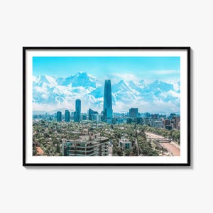 Chile Landscape Photography Print: Colorful Cityscape Wall Art