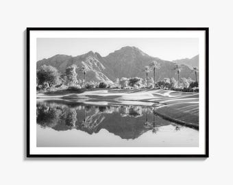 Indian Wells Black and White Fine Art Photo Print, Palm Springs Poster, California Decor