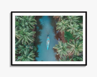 Kerala Fine Art Photo Print, India, Palm Tree Wall Decor