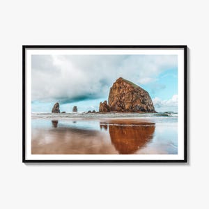 Kunstdruck „Cannon Beach“, Poster „Haystack Rock“, Wanddekoration für die Küste Oregons