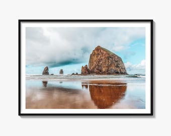 Cannon Beach Fine Art Photo Print, Haystack Rock Poster, Oregon Coast Wall Decor