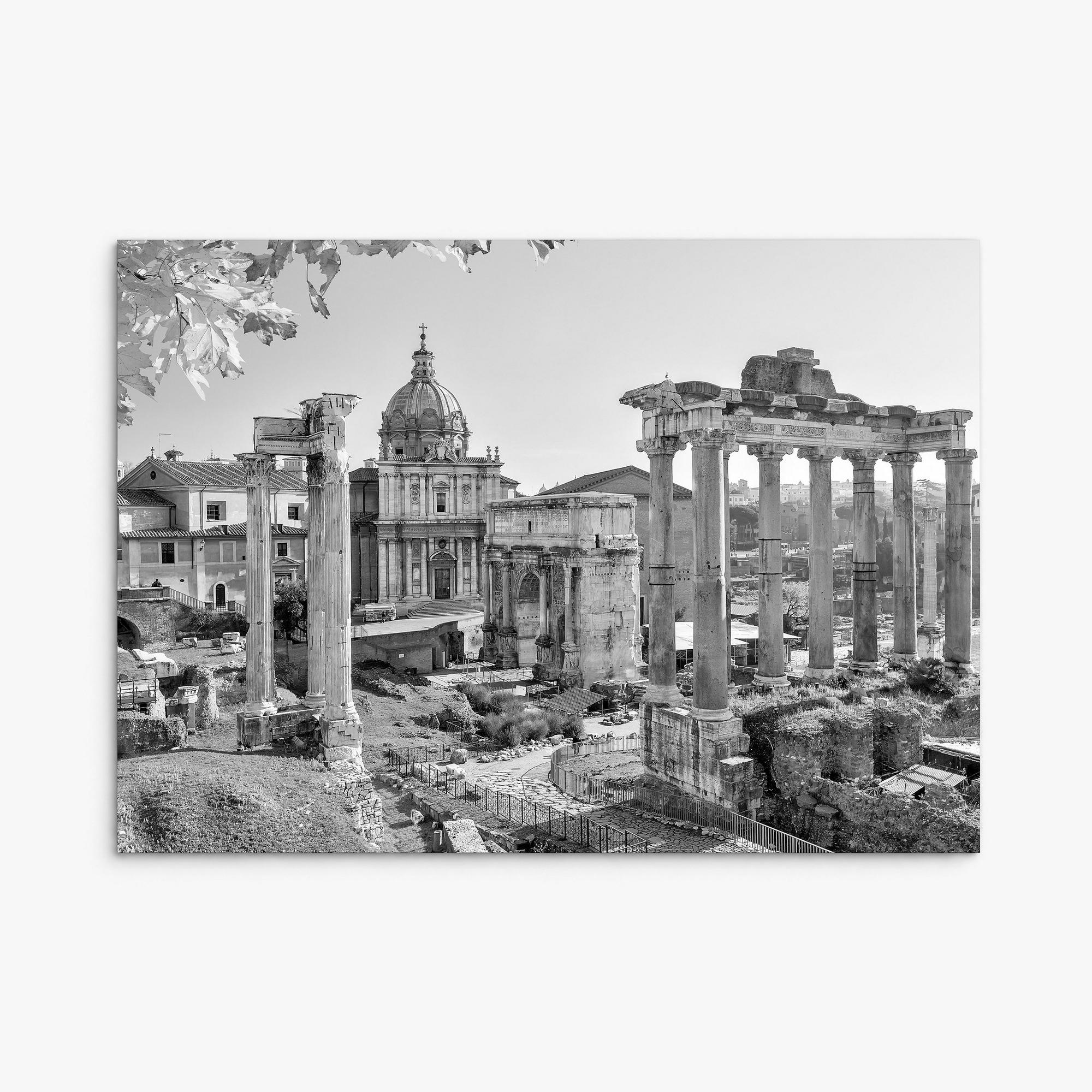Rome Black and White Fine Art Photo Print, Roman Forum Poster