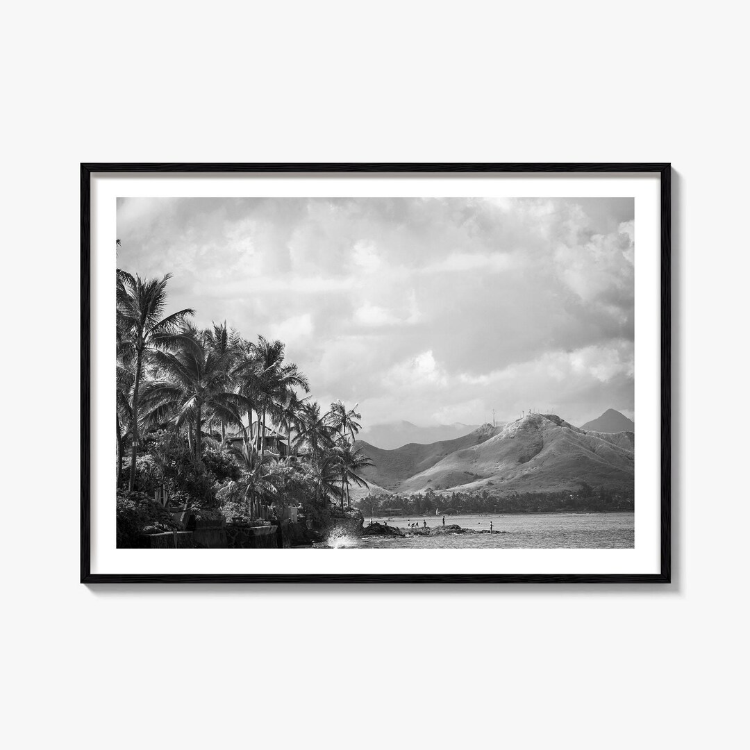 Oahu Black and White Fine Art Photography Print, Lanikai Beach Poster ...