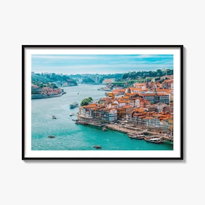 Portugal Landscape Photo Print: Colorful Cityscape Wall Art